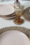 Hermia X00018989 Juego de Platos de Postre de Gres Cerámico, Crema, 21 cm (6 Piezas)
